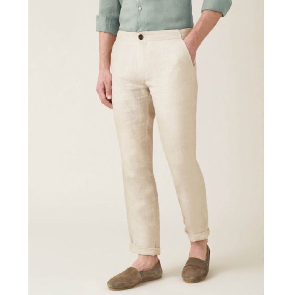 Luca Faloni "Lipari" Trousers, Sand, size IT52 / US36